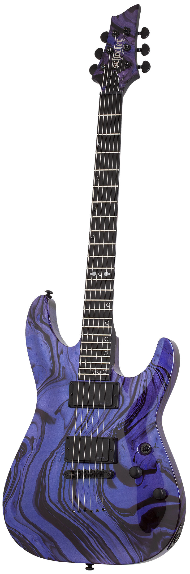 Schecter C-1 Hydro-dip - Purple Obsidian