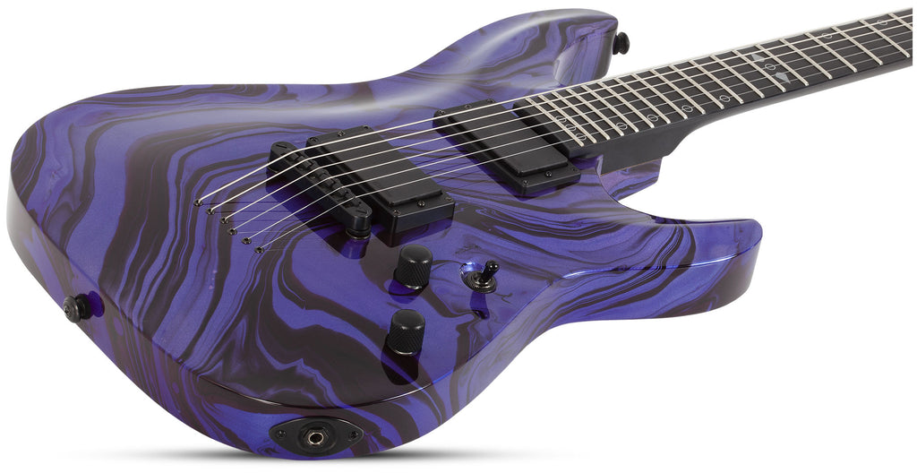 Schecter C-1 Hydro-dip - Purple Obsidian