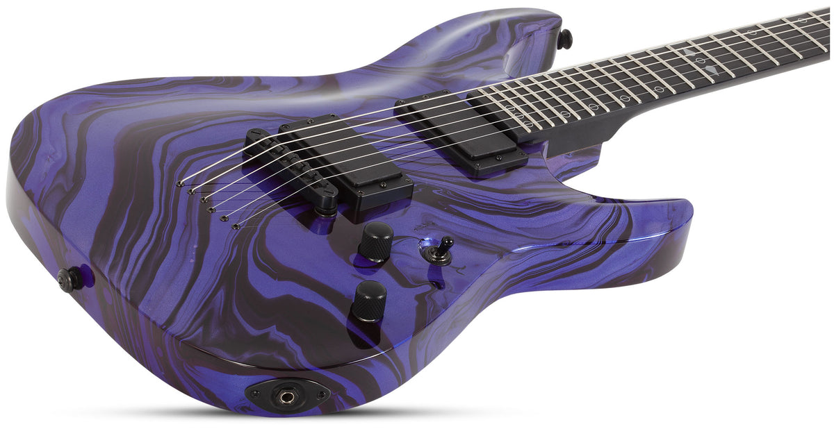 Schecter C-1 Hydro-dip - Purple Obsidian