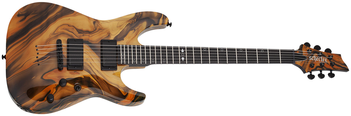 Schecter C-1 Hydro-dip - Golden Eclipse