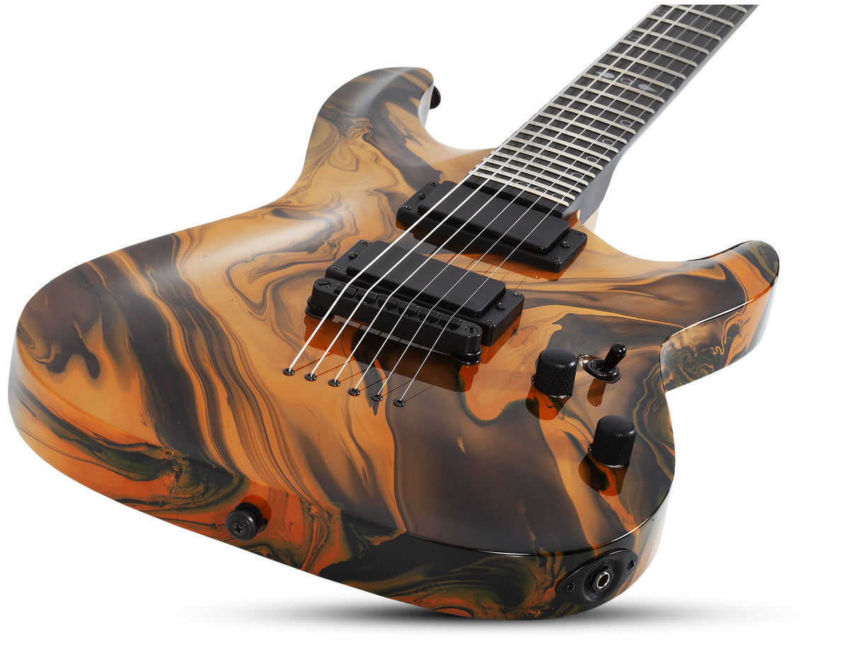 Schecter C-1 Hydro-dip - Golden Eclipse