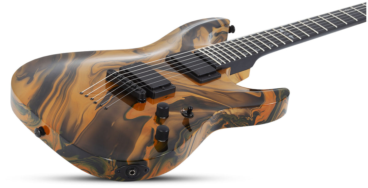 Schecter C-1 Hydro-dip - Golden Eclipse