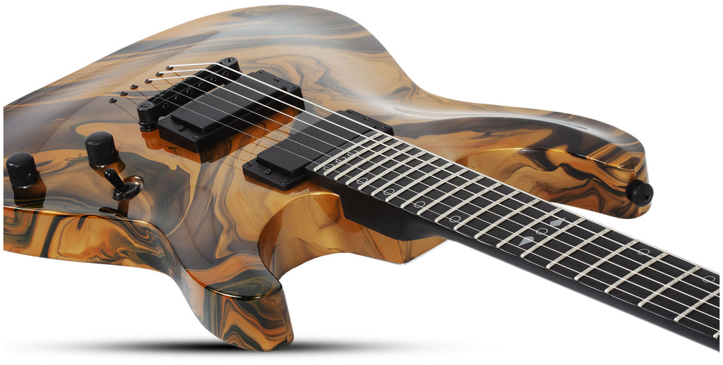Schecter C-1 Hydro-dip - Golden Eclipse