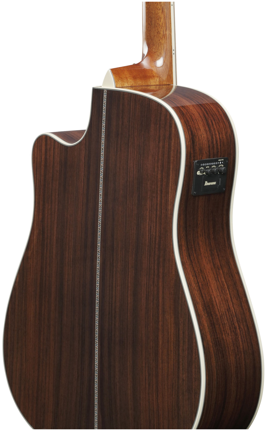 Ibanez AW391RCE - Black Top, Natural High Gloss