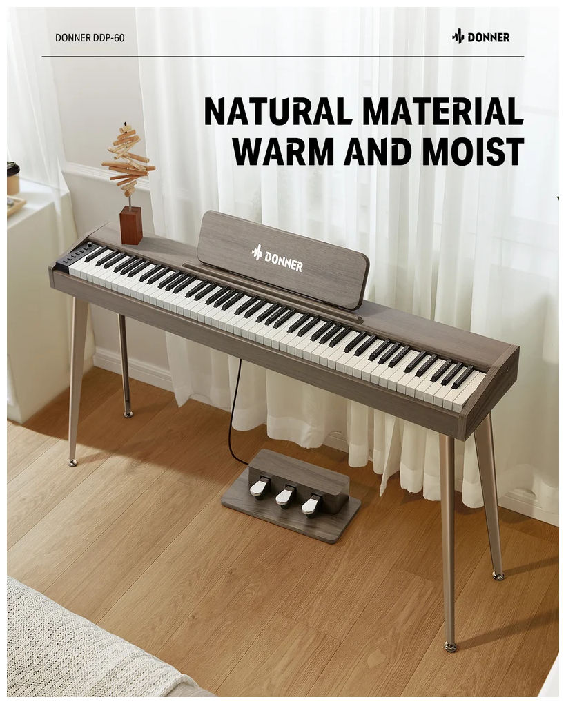 Donner DDP-60 - Classic Gray Wood Grain