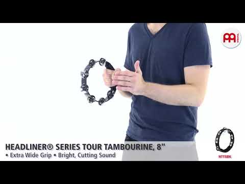 Meinl Percussion Headliner Series Molded ABS Tambourine - 8" Black