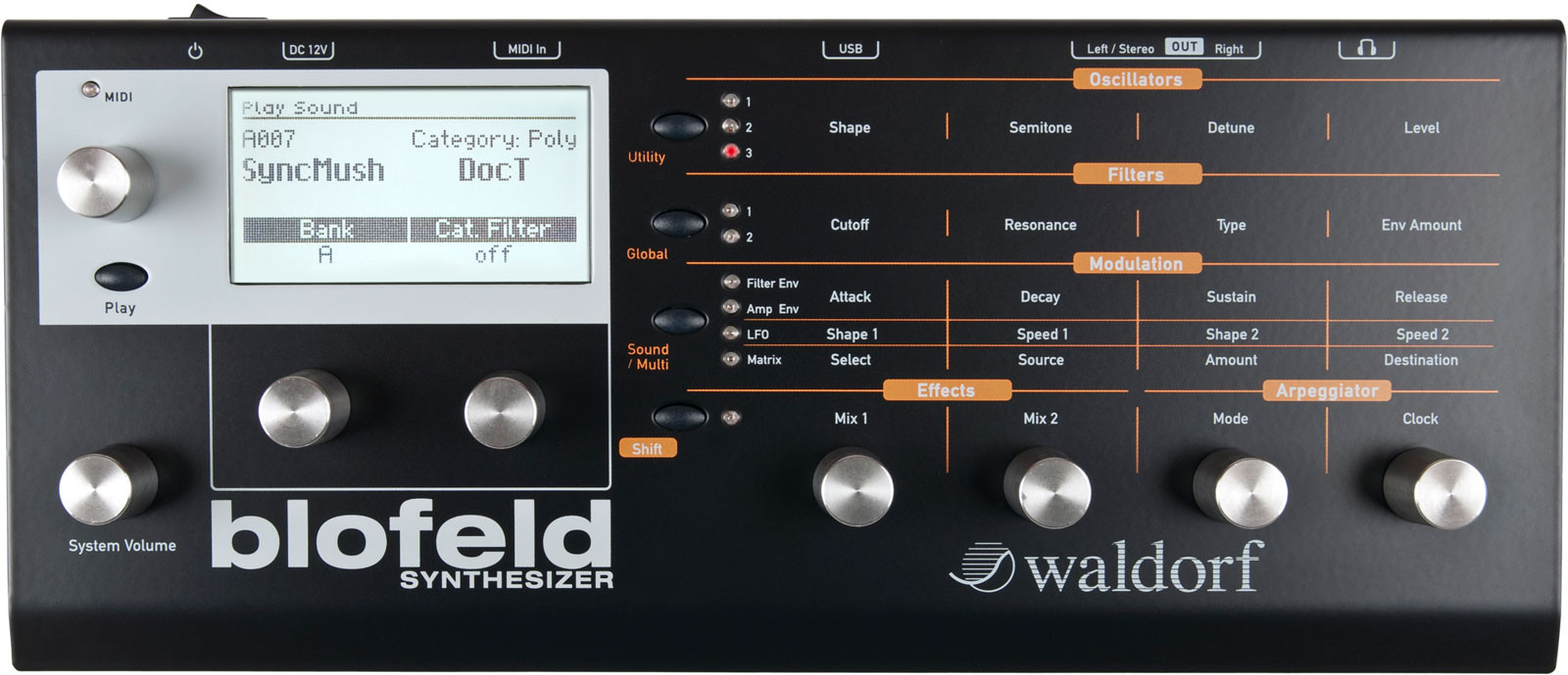 Hlavní obrázek Syntezátory, varhany, virtuální nástroje WALDORF Blofeld Black, MINI Synth modul