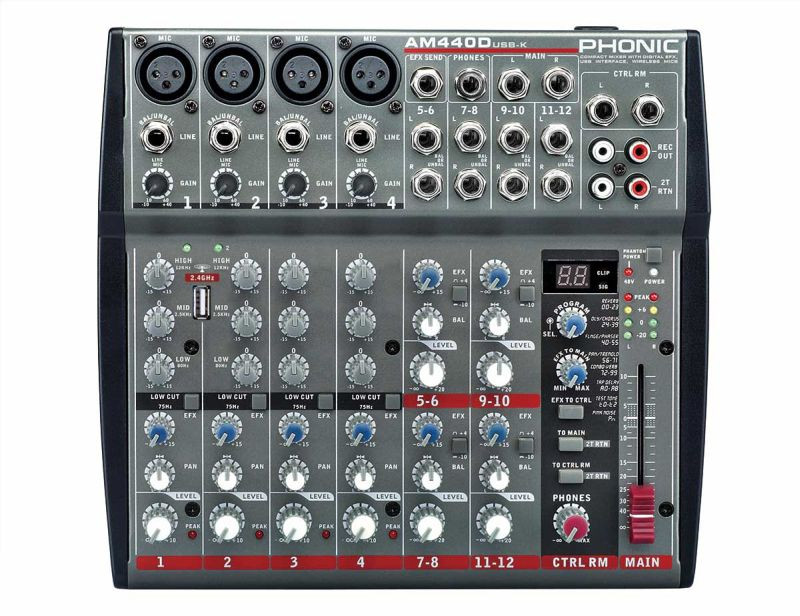 Hlavní obrázek Mixážní pulty s efektem PHONIC AM440D USB-K-1
