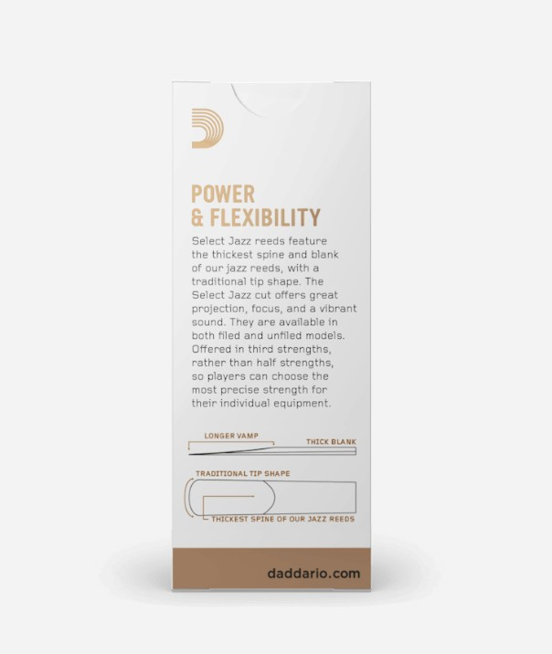 Galerijní obrázek č.1 Tenor saxofon RICO RRS05TSX4M Select Jazz - Tenor Saxophone Reeds - Unfiled - 4 Medium - 5 Box