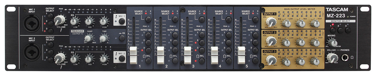 Hlavní obrázek Rackové, zónové a automatické mixážní pulty TASCAM MZ-223