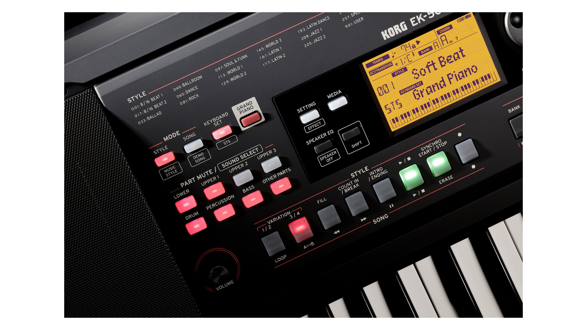 Galerijní obrázek č.6 Keyboardy s dynamikou KORG EK-50 L