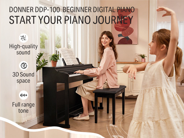 Galerijní obrázek č.10 Digitální piana DONNER DDP-100 - Black