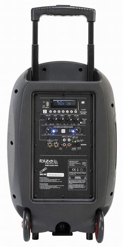 Galerijní obrázek č.3 Mobilní a bateriově napájené reproboxy IBIZA SOUND PORT12UHF-MKII