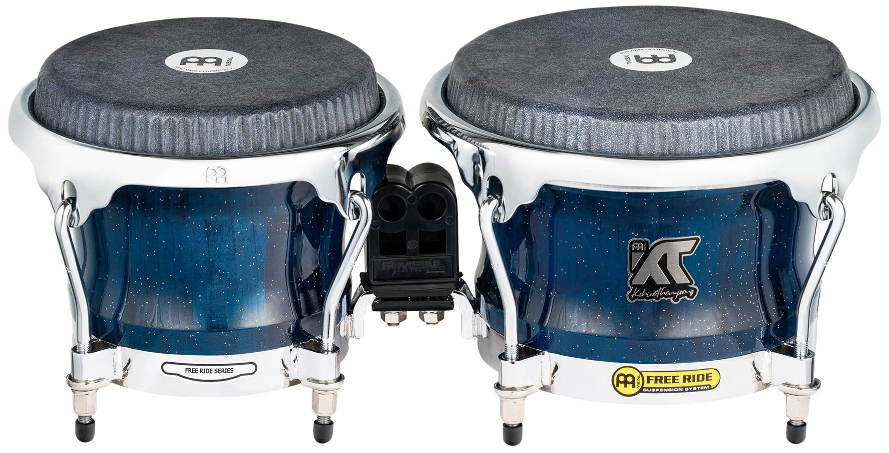 Hlavní obrázek Bonga MEINL WKT400BW Artist Bongo William Kachiro Thompson 7” & 8 1/2” REMO Black Calfskin Skyndeep - Blue Wave