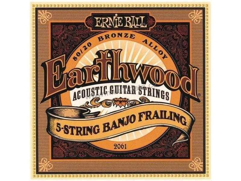 Hlavní obrázek Pro banja ERNIE BALL 2061 5-string Earthwood Banjo Frailing 80/20 - .010 - .010