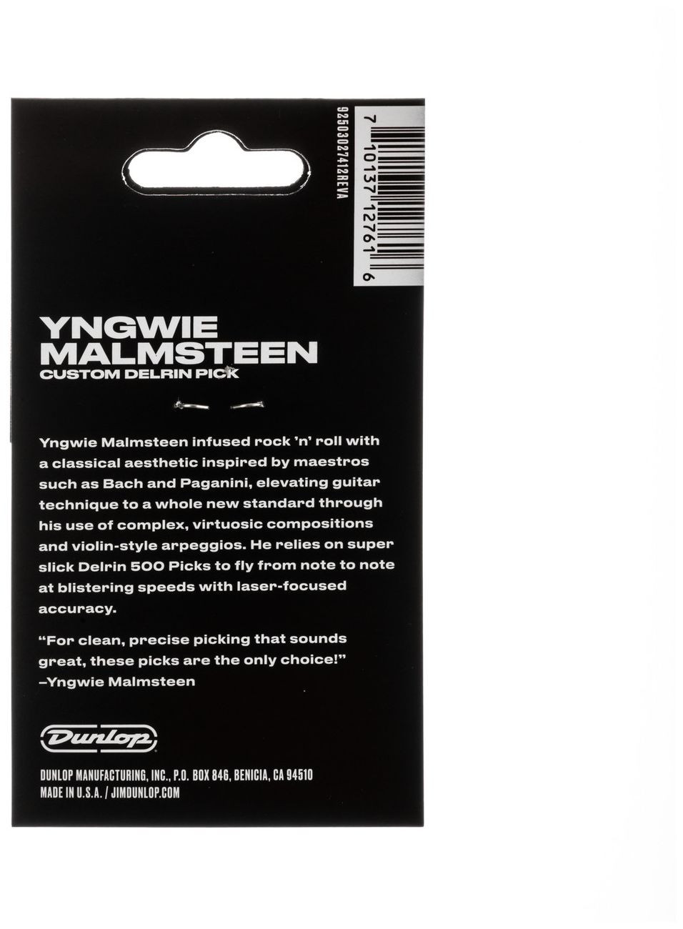 Galerijní obrázek č.4 Tvrdost do 2.0 DUNLOP Yngwie Malmsteen Custom Delrin Pick 1.5 mm 24 ks