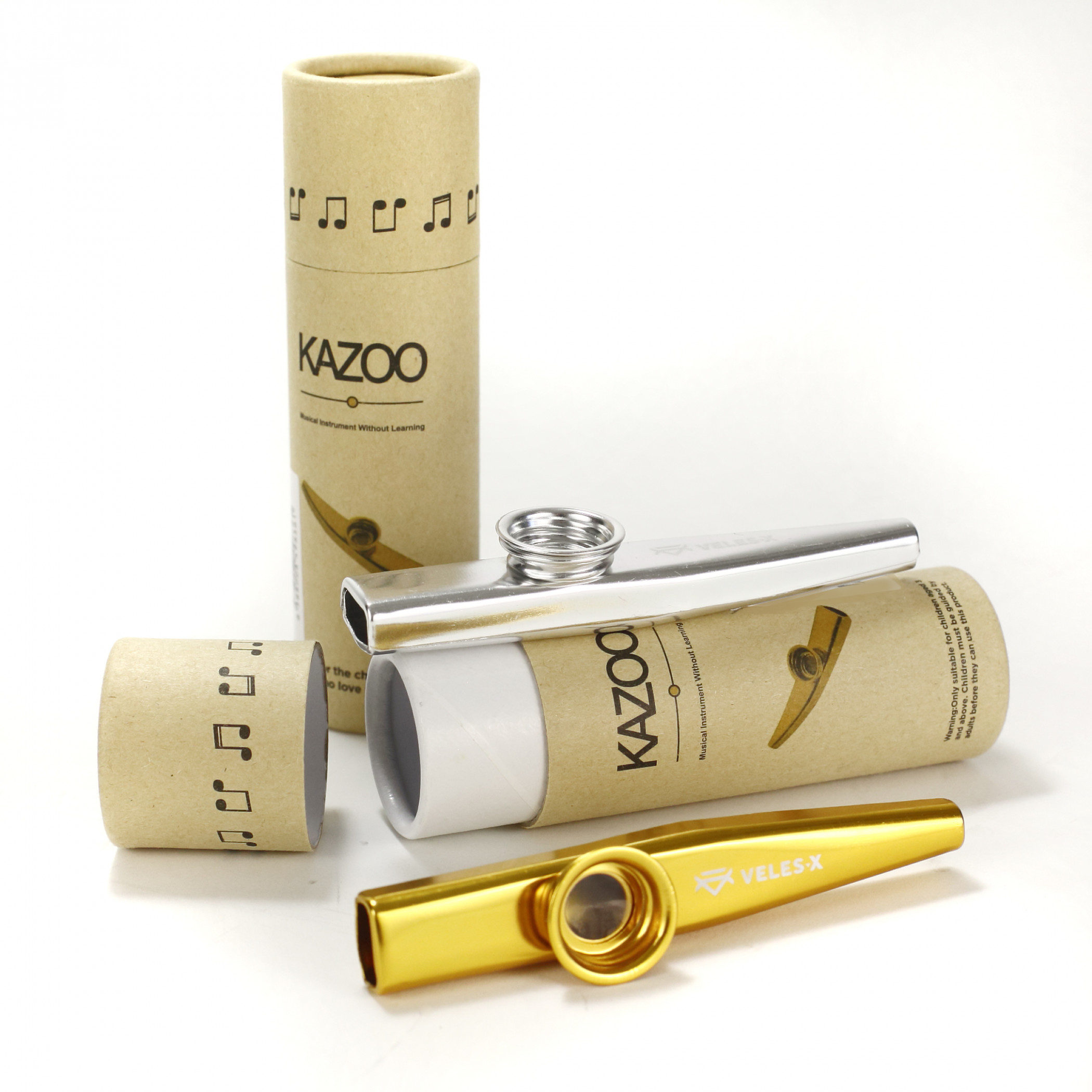 Galerijní obrázek č.3 Kazoo a další foukací nástroje VELES-X MKG Metal Kazoo - Gold