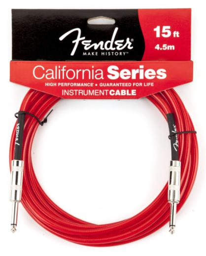 Hlavní obrázek 5-8m FENDER California Instrument Cable - Candy Apple Red 4,5m