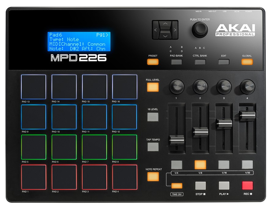 Hlavní obrázek MIDI kontrolery AKAI MPD226