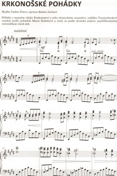 Galerijní obrázek č.1 Příslušenství PUBLIKACE Filmový klavír 4 aneb melodie z velkých filmů pro malé pianisty - Radim Linhart