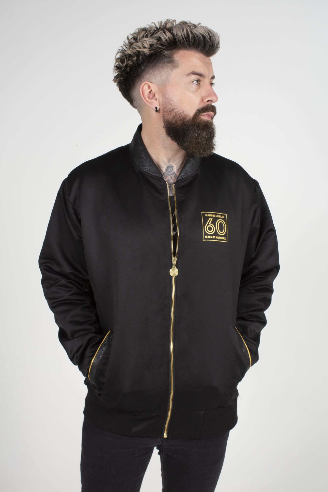 Galerijní obrázek č.7 Výprodej MARSHALL 60th Anniversary - Saténová bunda Bomber XL