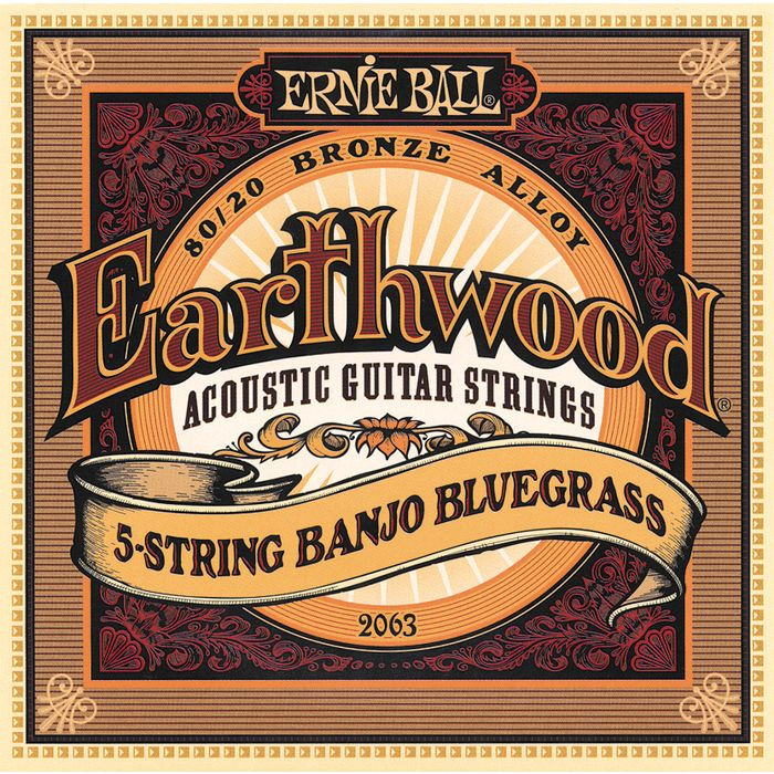 Hlavní obrázek Pro banja ERNIE BALL 2063 5-string Earthwood Banjo Bluegrass 80/20 - .009 - .009