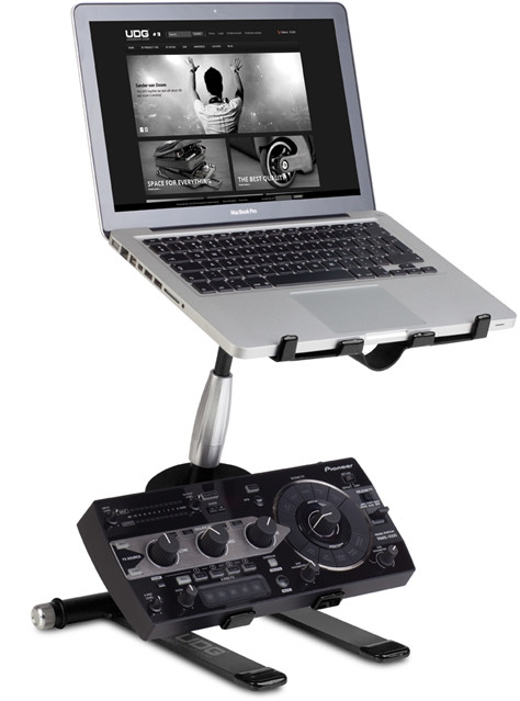 Galerijní obrázek č.1 Stojany pro laptopy, tablety, DJs, apod. UDG Creator Laptop/Controller Stand Aluminium Black