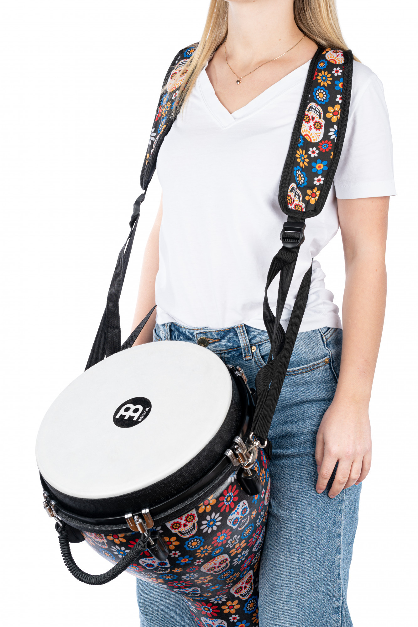 Galerijní obrázek č.1 Stojany a držáky pro perkuse MEINL MDJS1DA Designer Djembe Strap - Day Of The Dead
