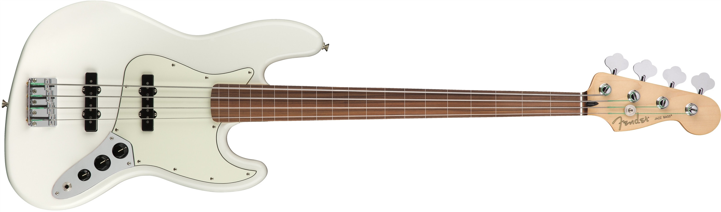 Hlavní obrázek Bezpražcové FENDER Player Jazz Bass FL Polar White Pau Ferro