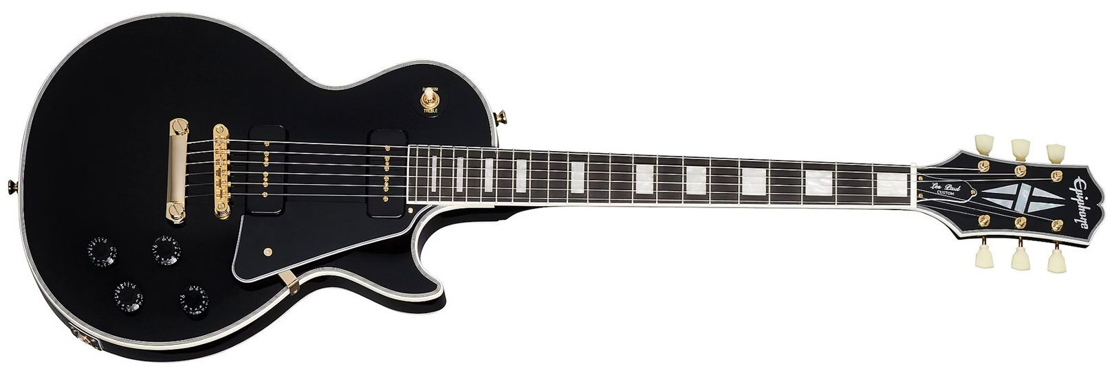 Hlavní obrázek Les Paul EPIPHONE Les Paul Custom P-90 - Ebony Limited Edition