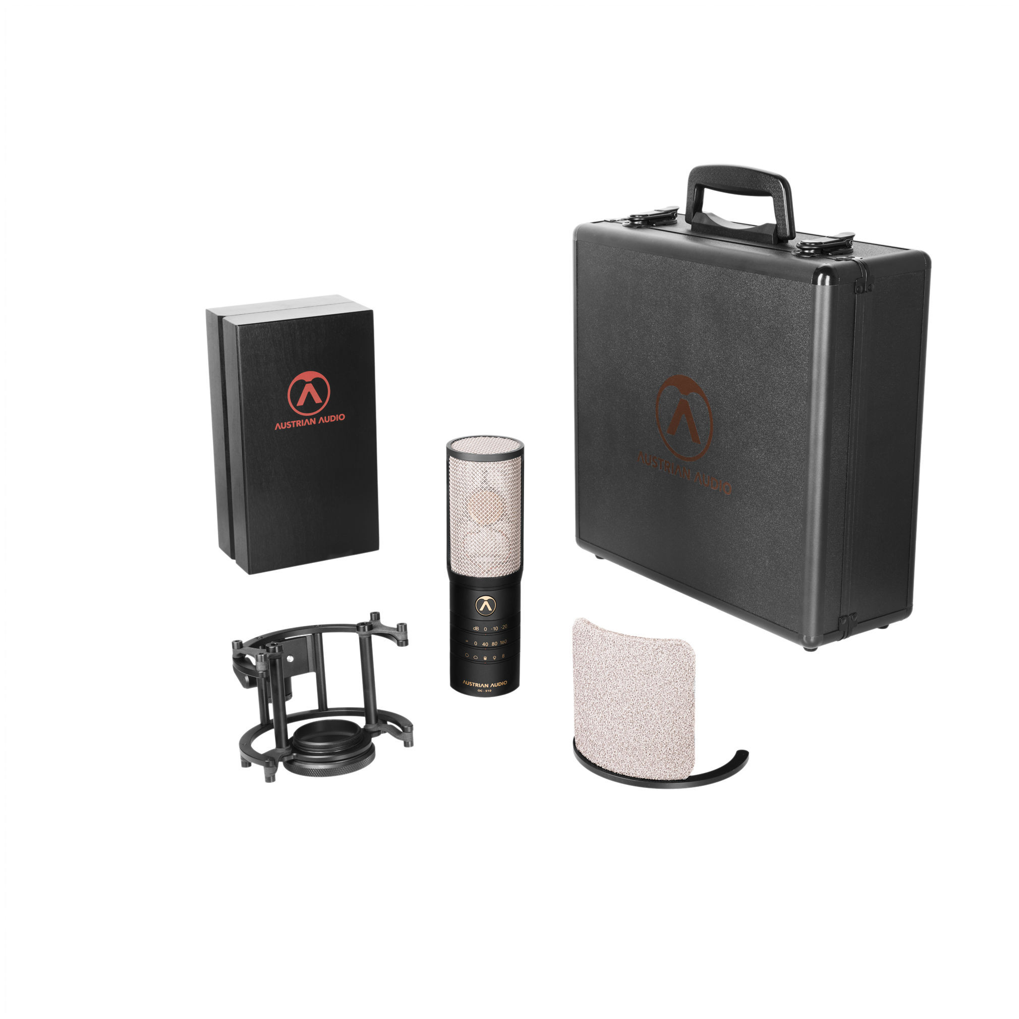 Hlavní obrázek Velkomembránové kondenzátorové mikrofony AUSTRIAN AUDIO OC-S10 Studio Set