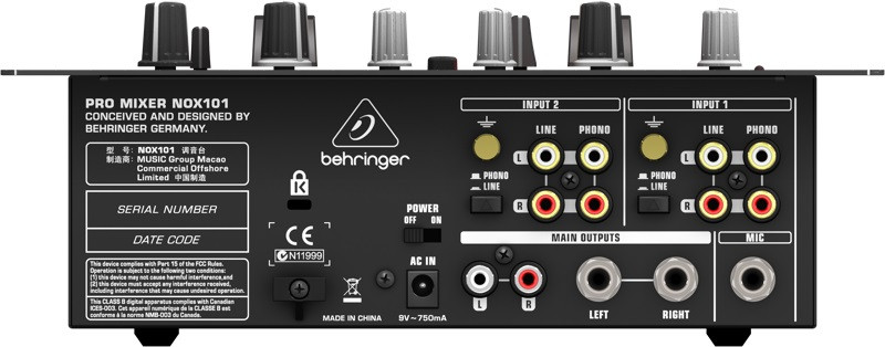 Galerijní obrázek č.1  BEHRINGER PRO MIXER NOX101