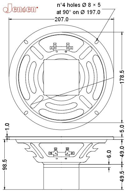 Galerijní obrázek č.4 Reproduktory JENSEN P8R