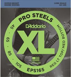 Hlavní obrázek Tvrdost .045 D'ADDARIO EPS165 Pro Steels Reg Light Top/Medium Bottom - .045 - .095