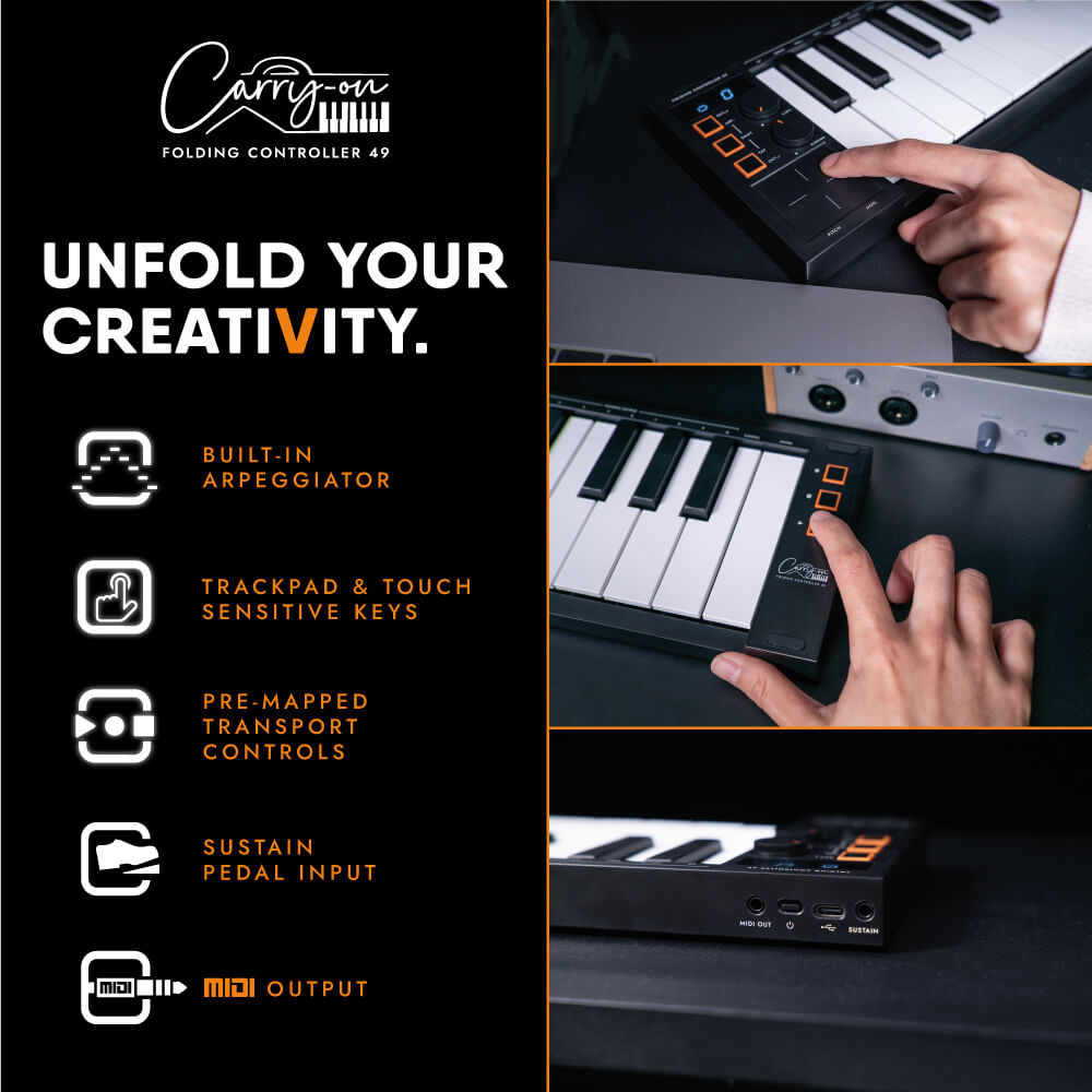 Galerijní obrázek č.4 MIDI keyboardy CARRY-ON Folding Controller 49 - Black
