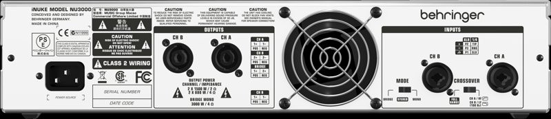 Galerijní obrázek č.4 Dvoukanálové zesilovače BEHRINGER NU3000