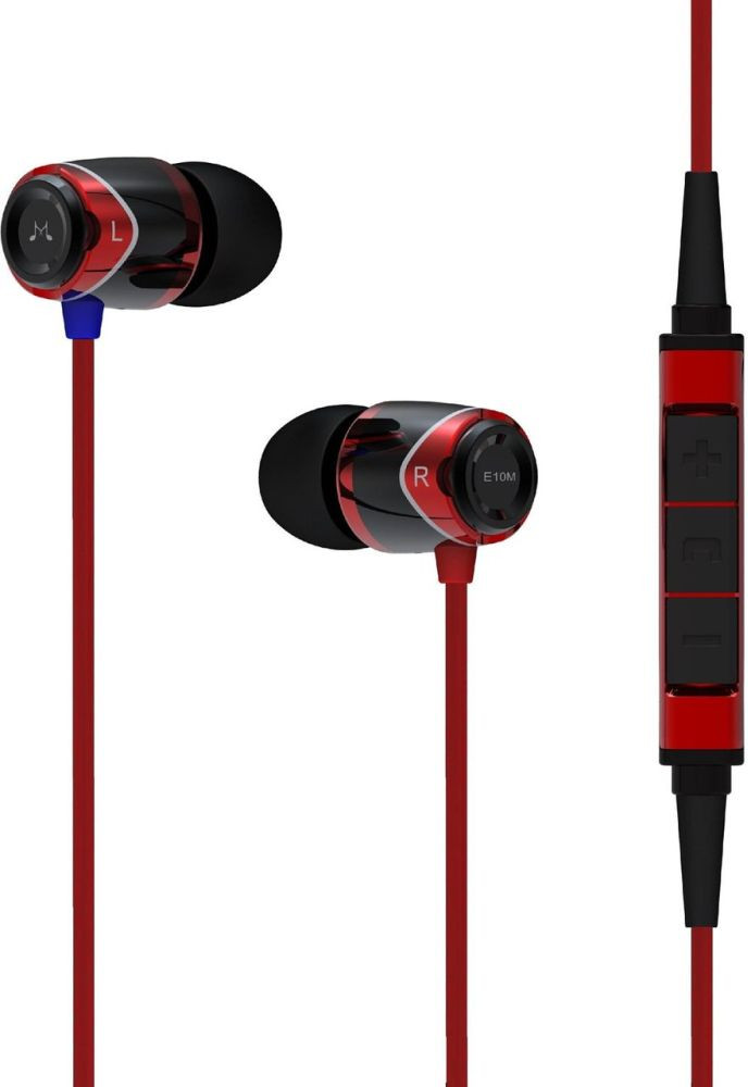Hlavní obrázek Do uší (s kabelem) SOUNDMAGIC E10M Black Red
