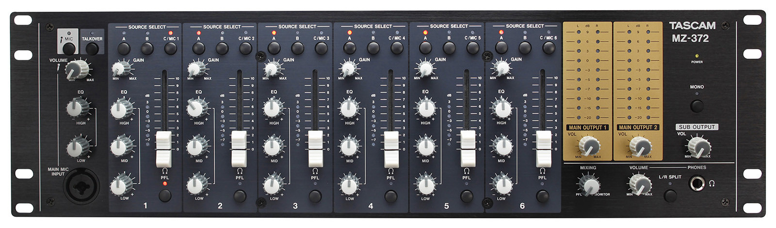 Hlavní obrázek Rackové, zónové a automatické mixážní pulty TASCAM MZ-372