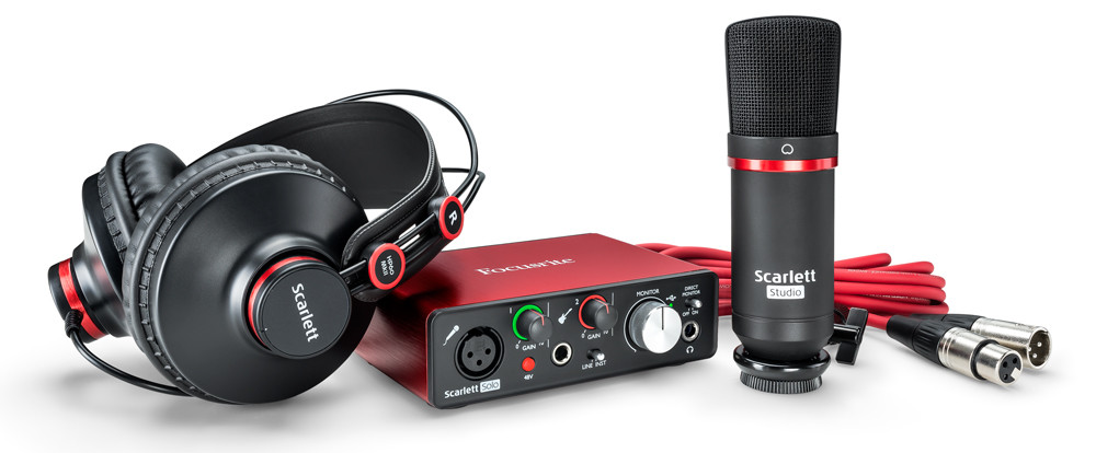 Galerijní obrázek č.1 Velkomembránové kondenzátorové mikrofony FOCUSRITE Scarlett Solo Studio 2nd Gen