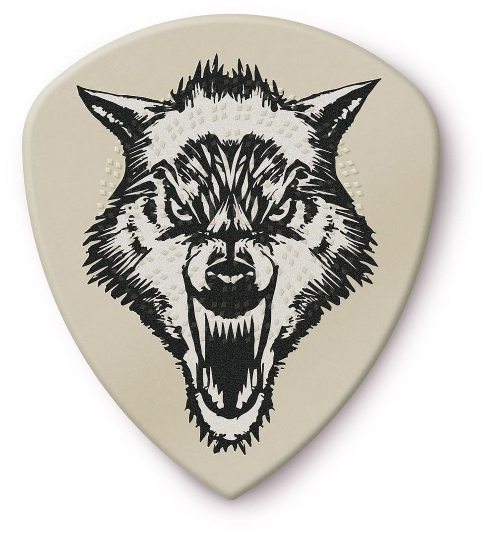 Galerijní obrázek č.1 Tvrdost  1.0 DUNLOP Hetfield's White Fang Custom Flow Pick 1,0mm, 24ks