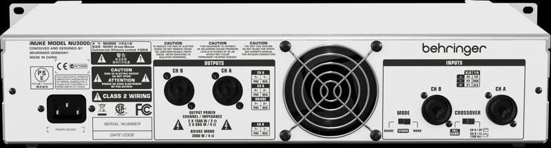 Galerijní obrázek č.1 Dvoukanálové zesilovače BEHRINGER NU3000