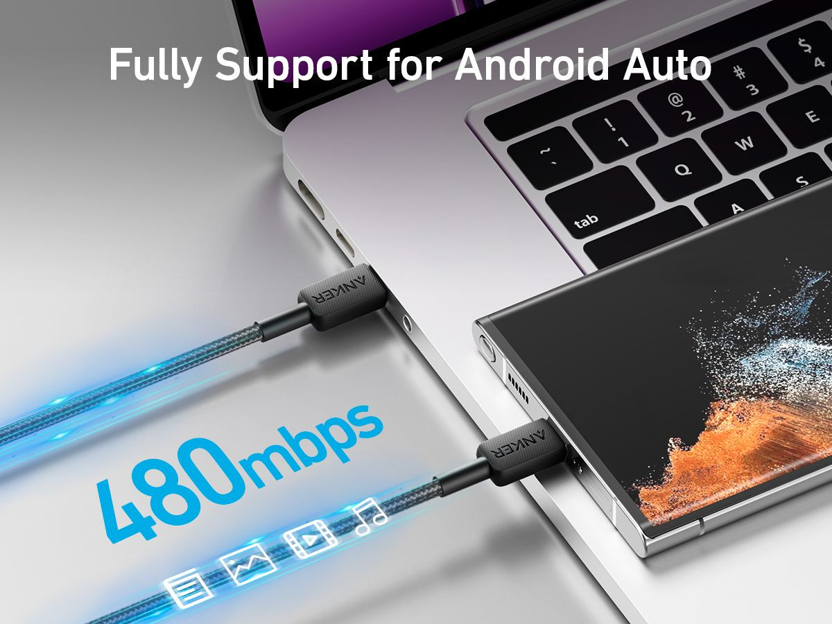 Galerijní obrázek č.5 USB kabely ANKER 322 USB-C Cable 60W - 0,9 m