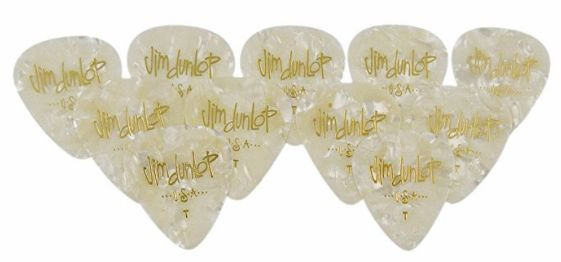 Hlavní obrázek Tvrdost  1.0 DUNLOP 483P04MD Classic Celluloid White Pearloid Medium