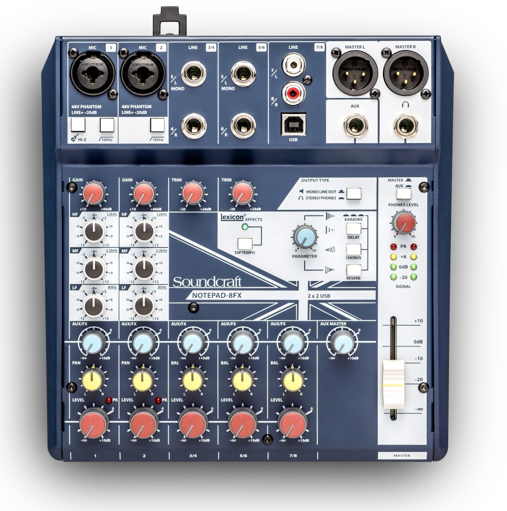 Hlavní obrázek Mixážní pulty s efektem SOUNDCRAFT Notepad-8FX B STOCK