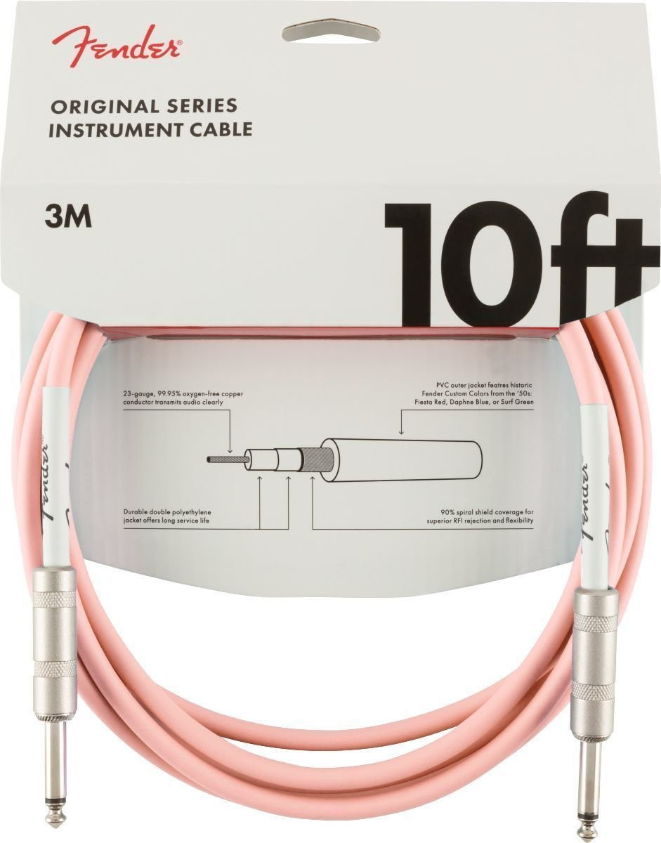 Hlavní obrázek 1-4m FENDER Original Series Instrument Cable 10 Shell Pink
