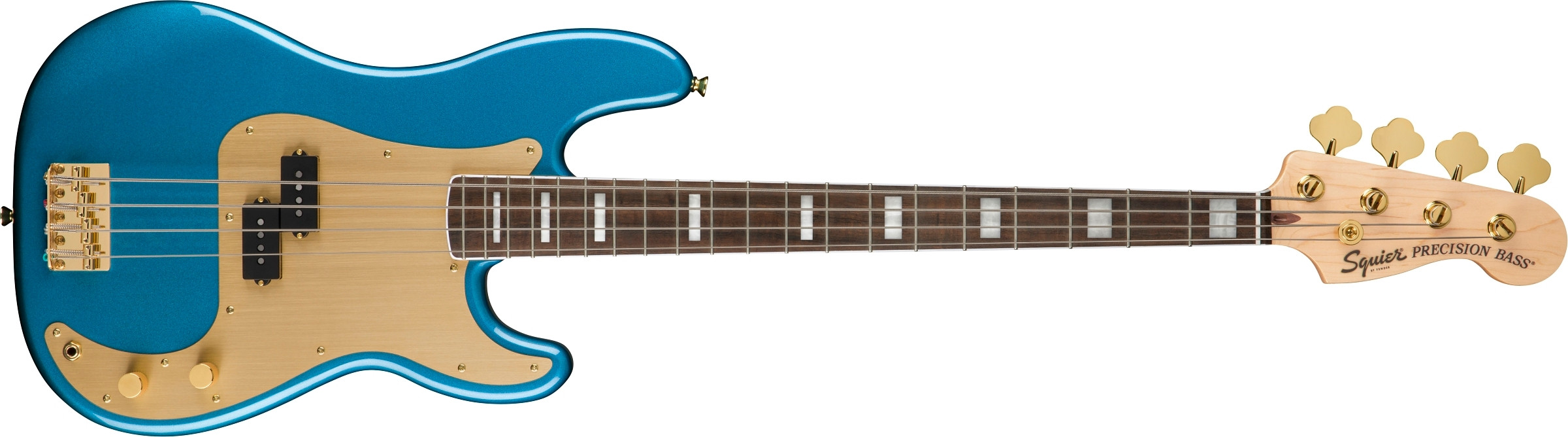 Hlavní obrázek PB modely FENDER SQUIER 40th Anniversary Precision Bass Gold Edition - Lake Placid Blue