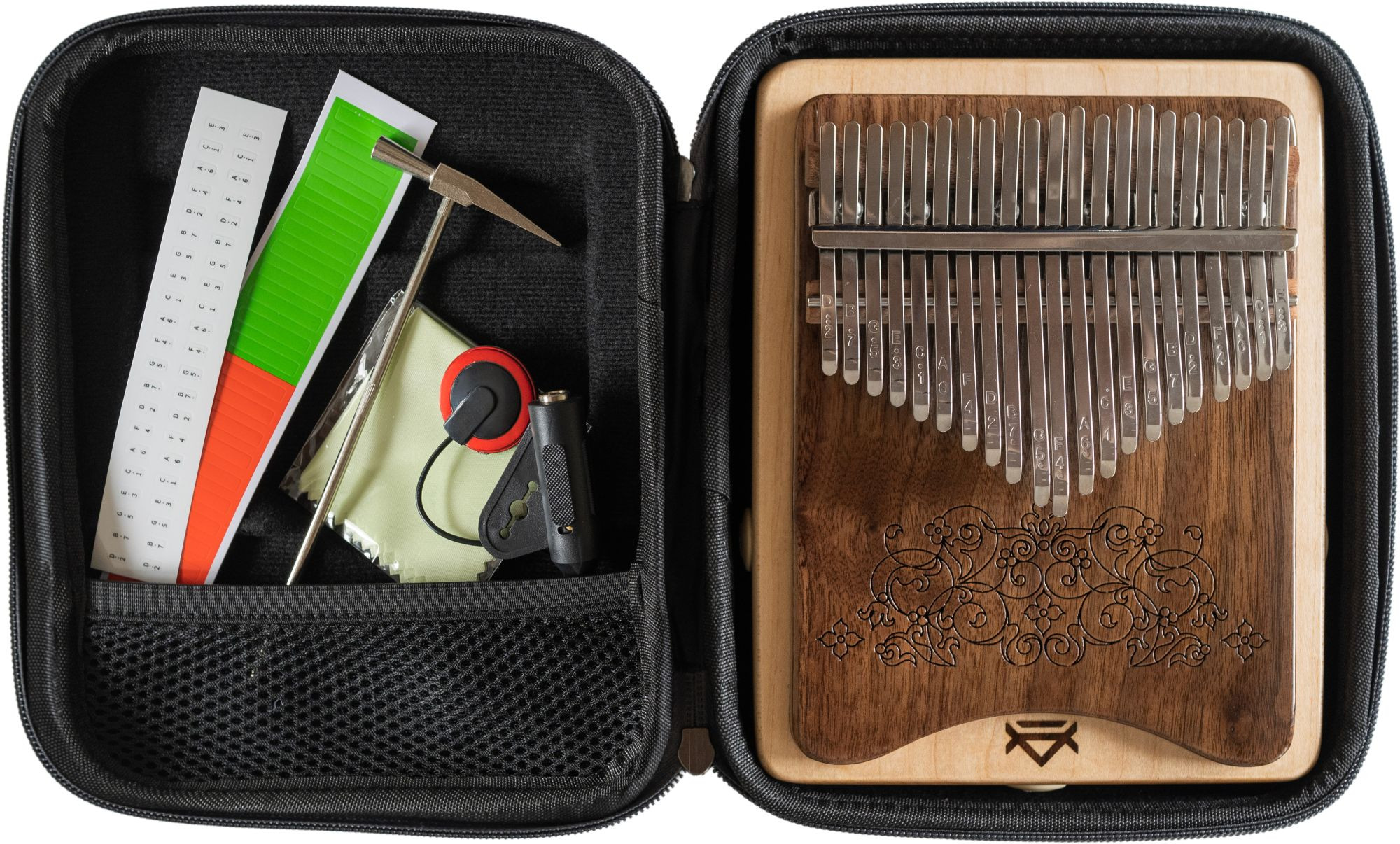 Galerijní obrázek č.7 Kalimby WOODMAN PHK21P Professional 21 key  Two Layers Kalimba  with Pickup