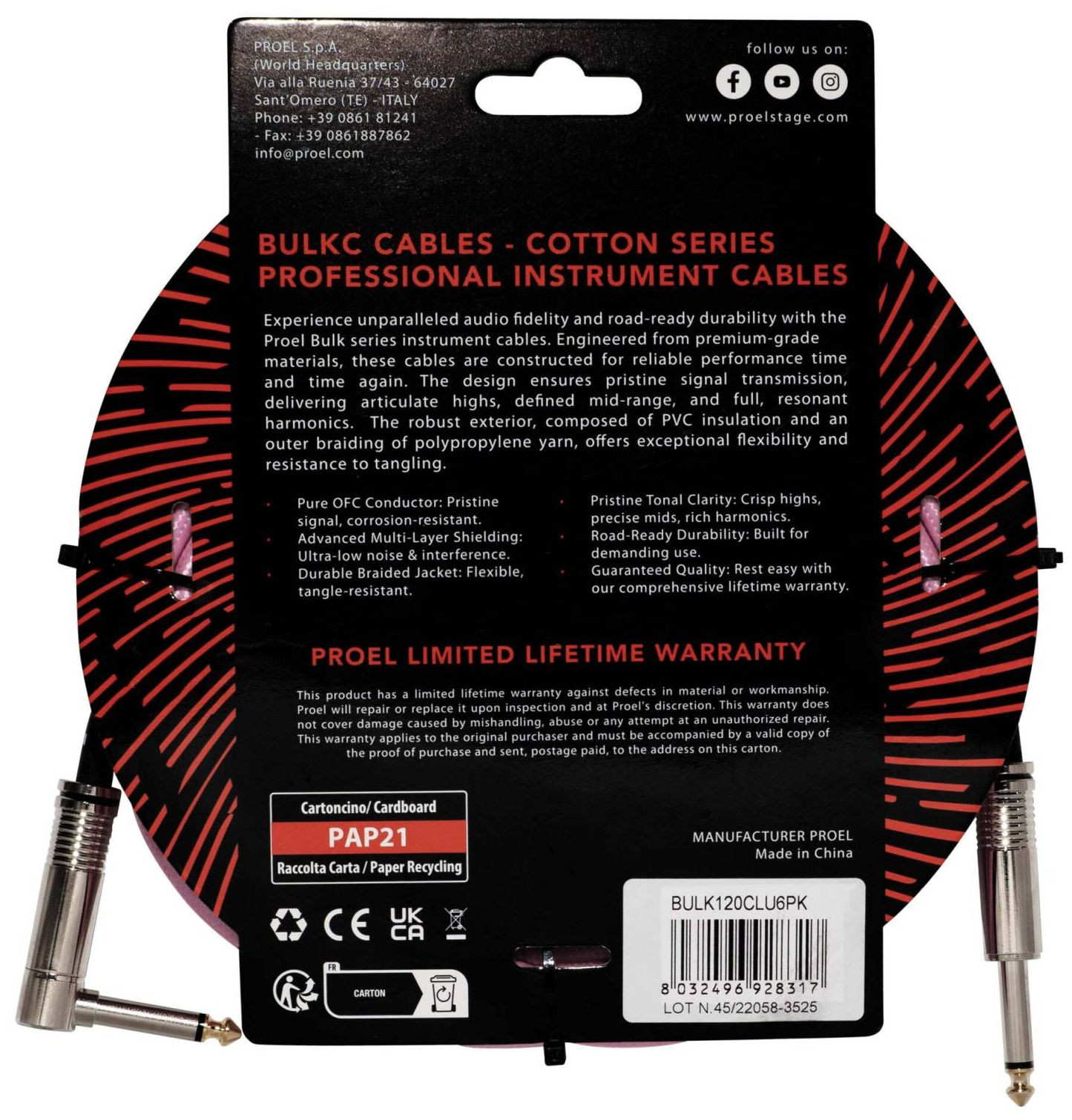 Galerijní obrázek č.1 5-8m PROEL BULK120CLU6PK