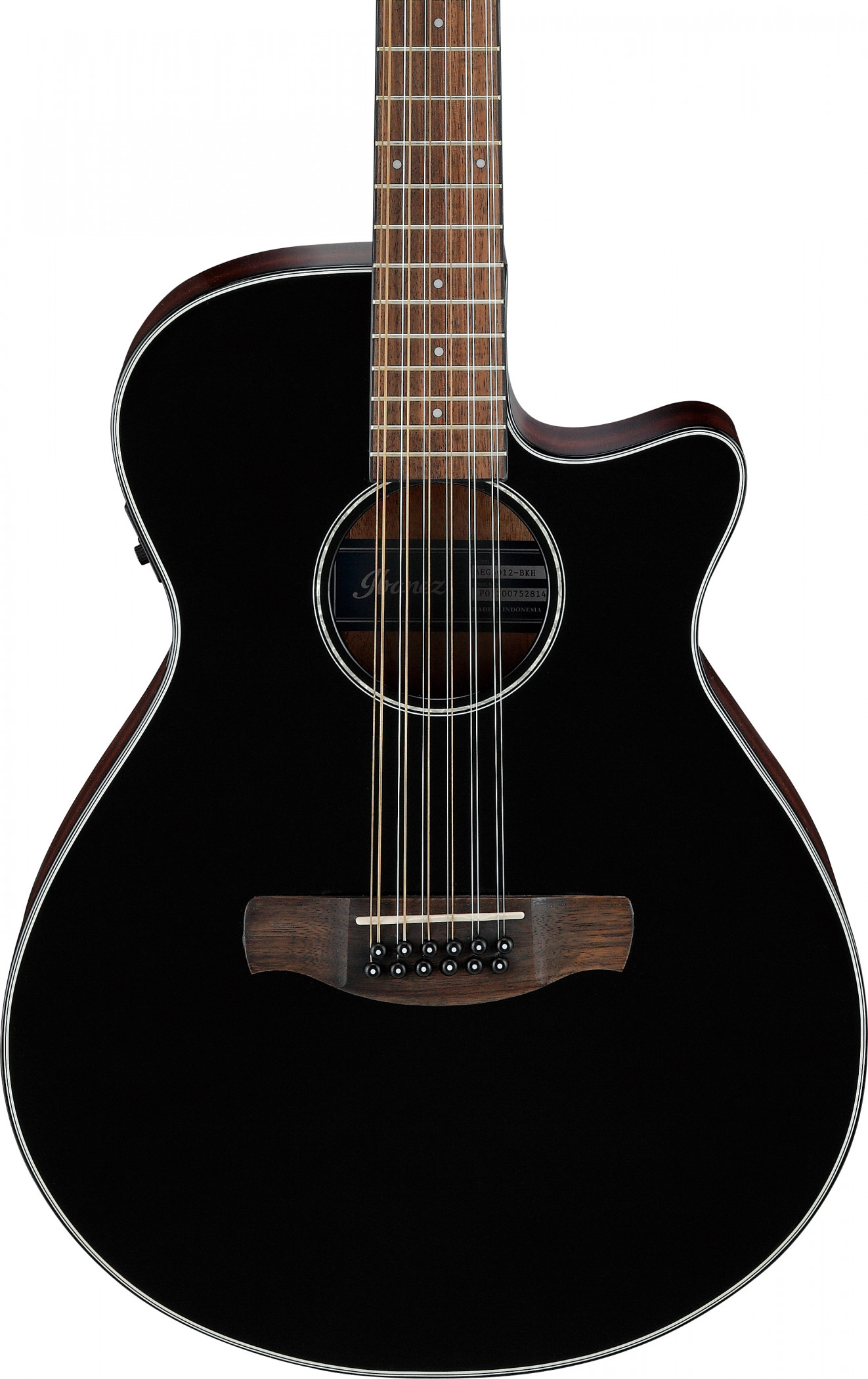 Galerijní obrázek č.3 Dvanáctistrunné IBANEZ AEG5012-BKH AEG Series - Black High Gloss