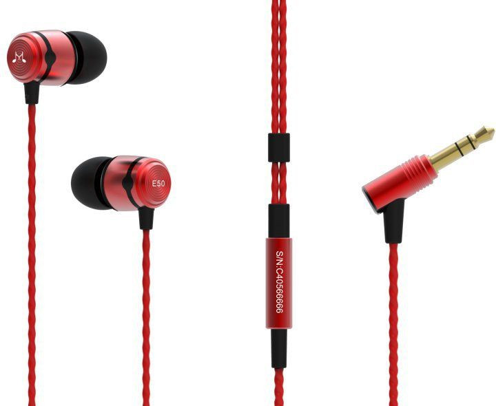 Hlavní obrázek Do uší (s kabelem) SOUNDMAGIC E50 Black Red